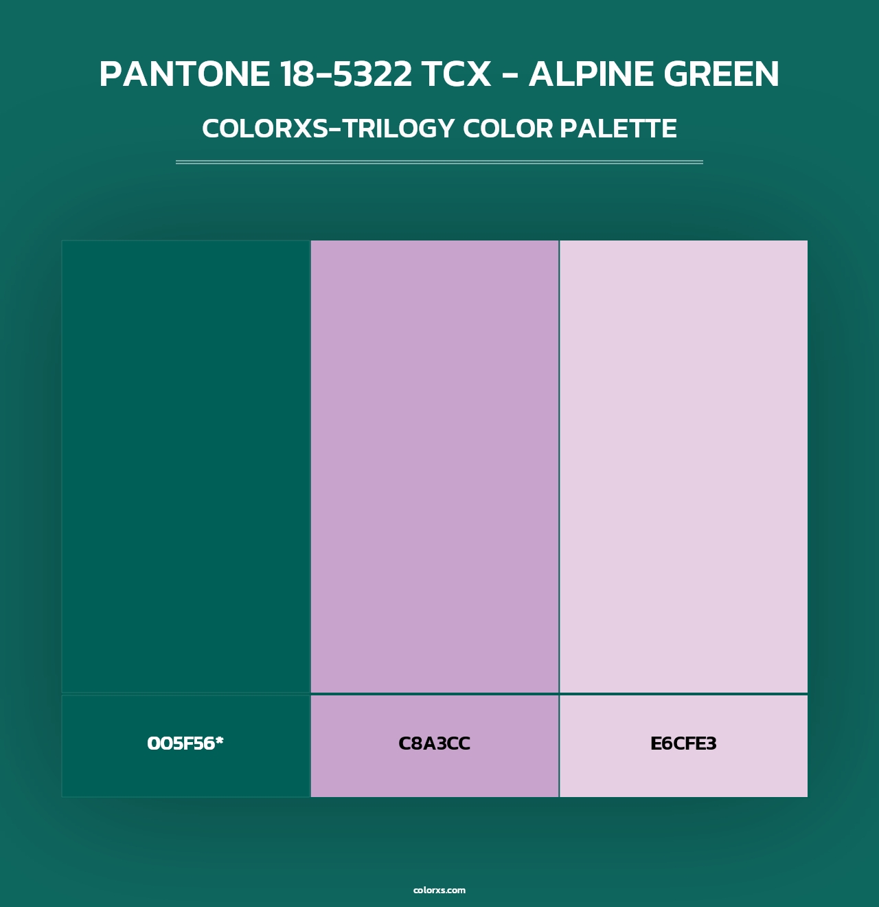 PANTONE 18-5322 TCX - Alpine Green - Colorxs Trilogy Palette