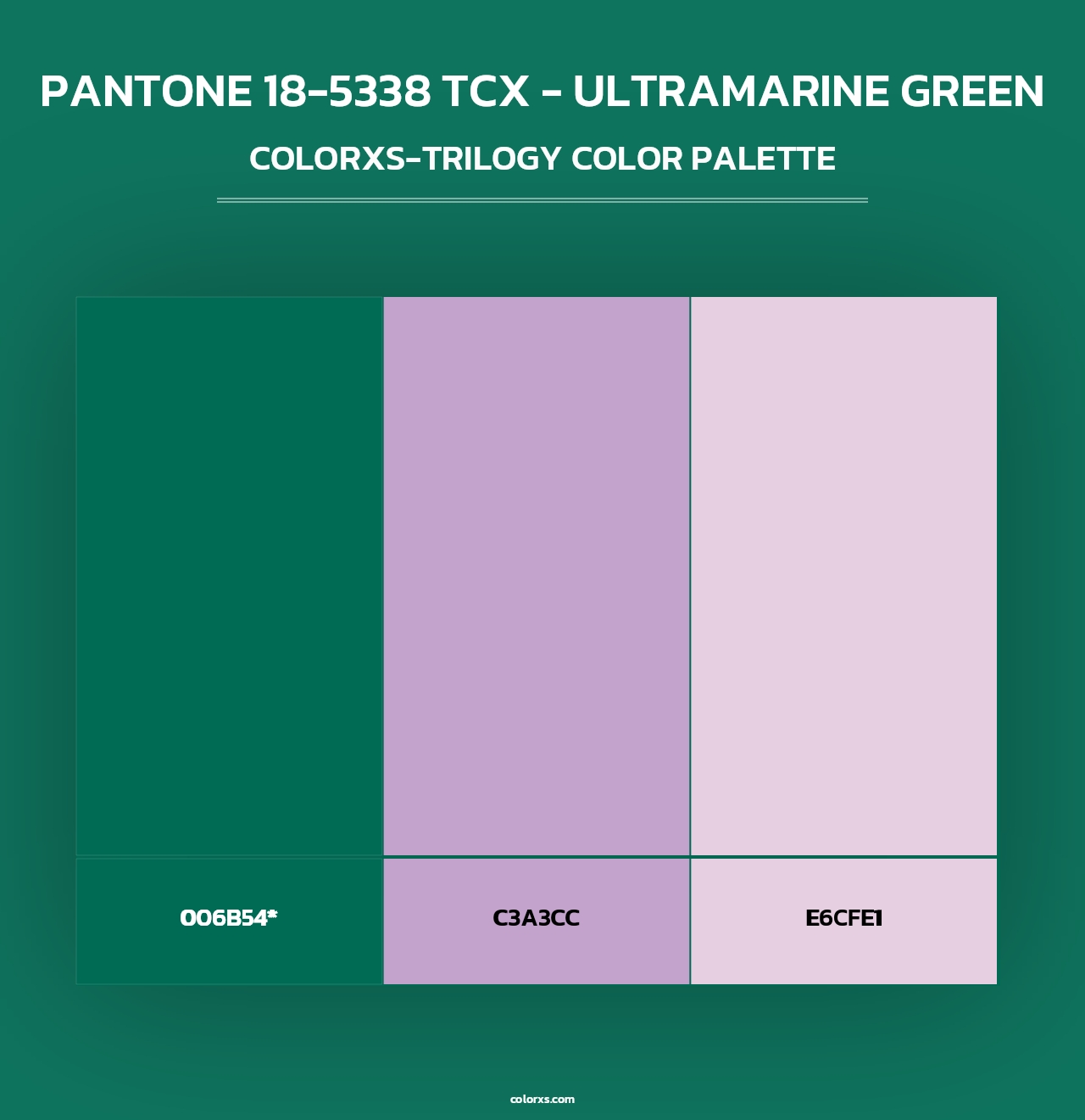 PANTONE 18-5338 TCX - Ultramarine Green - Colorxs Trilogy Palette