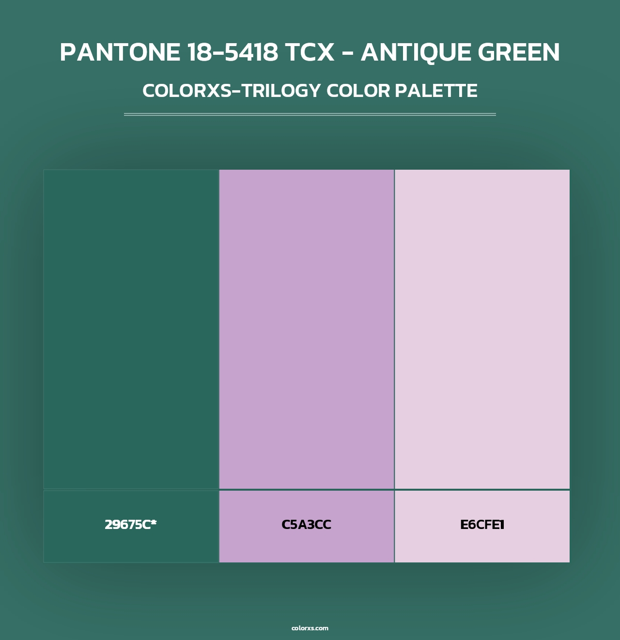 PANTONE 18-5418 TCX - Antique Green - Colorxs Trilogy Palette