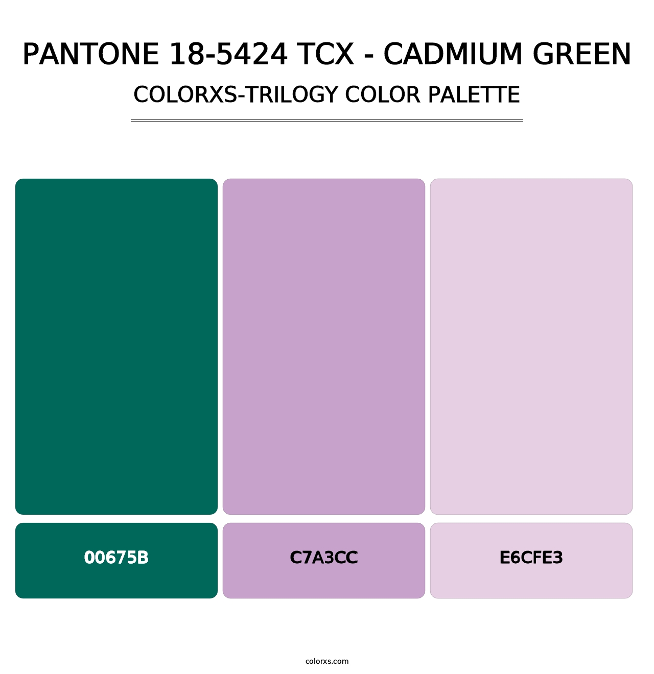 PANTONE 18-5424 TCX - Cadmium Green - Colorxs Trilogy Palette