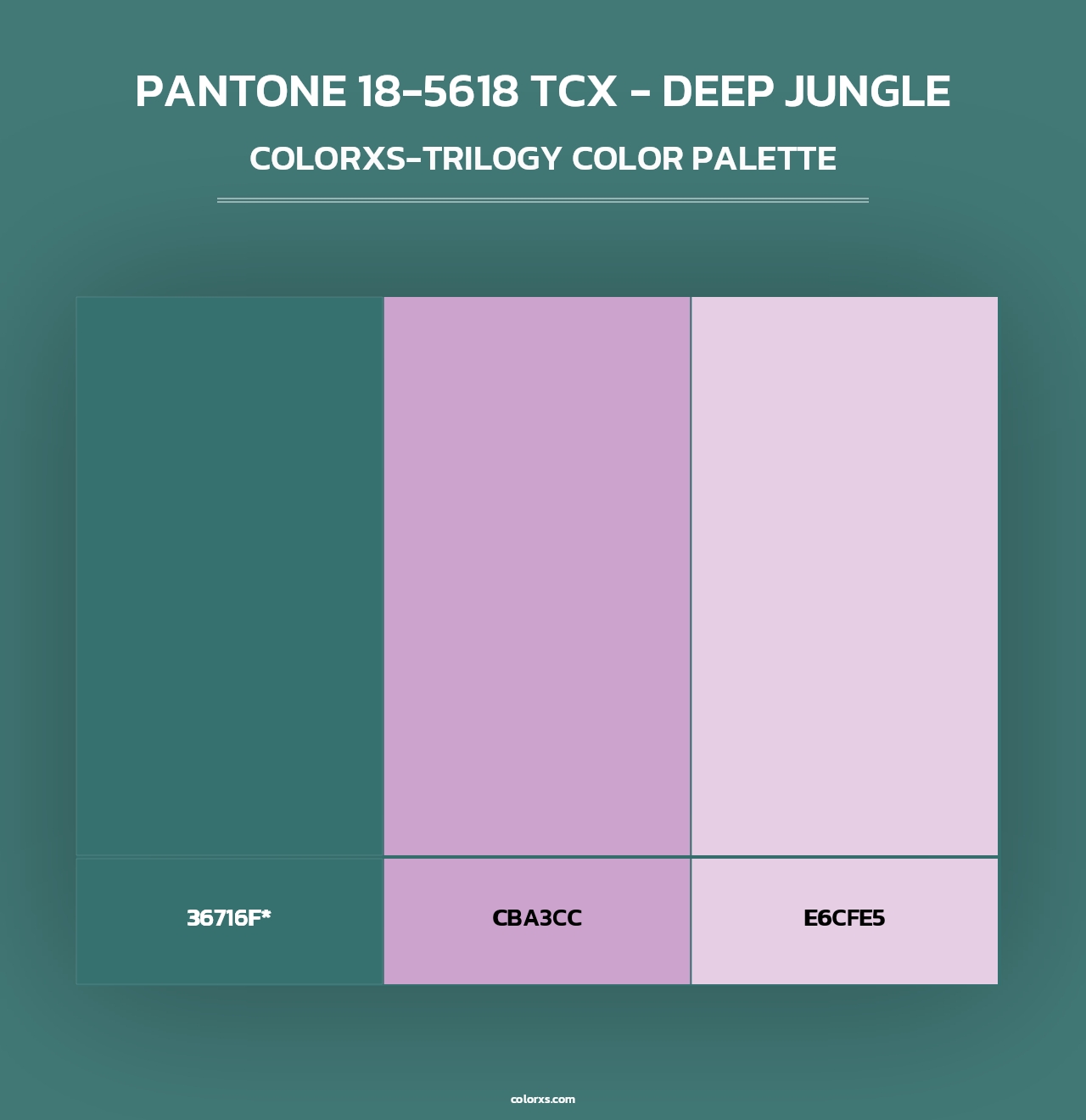 PANTONE 18-5618 TCX - Deep Jungle - Colorxs Trilogy Palette