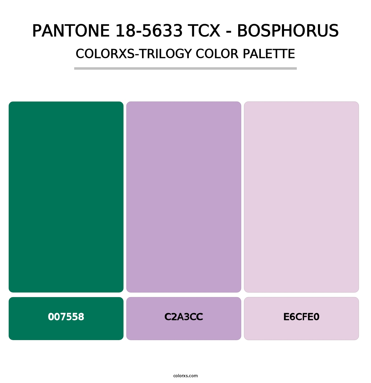 PANTONE 18-5633 TCX - Bosphorus - Colorxs Trilogy Palette
