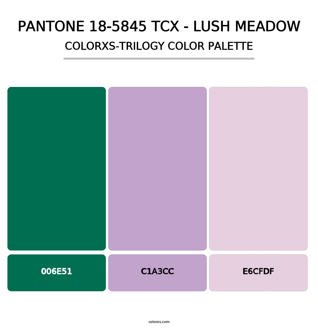 PANTONE 18-5845 TCX - Lush Meadow - Colorxs Trilogy Palette