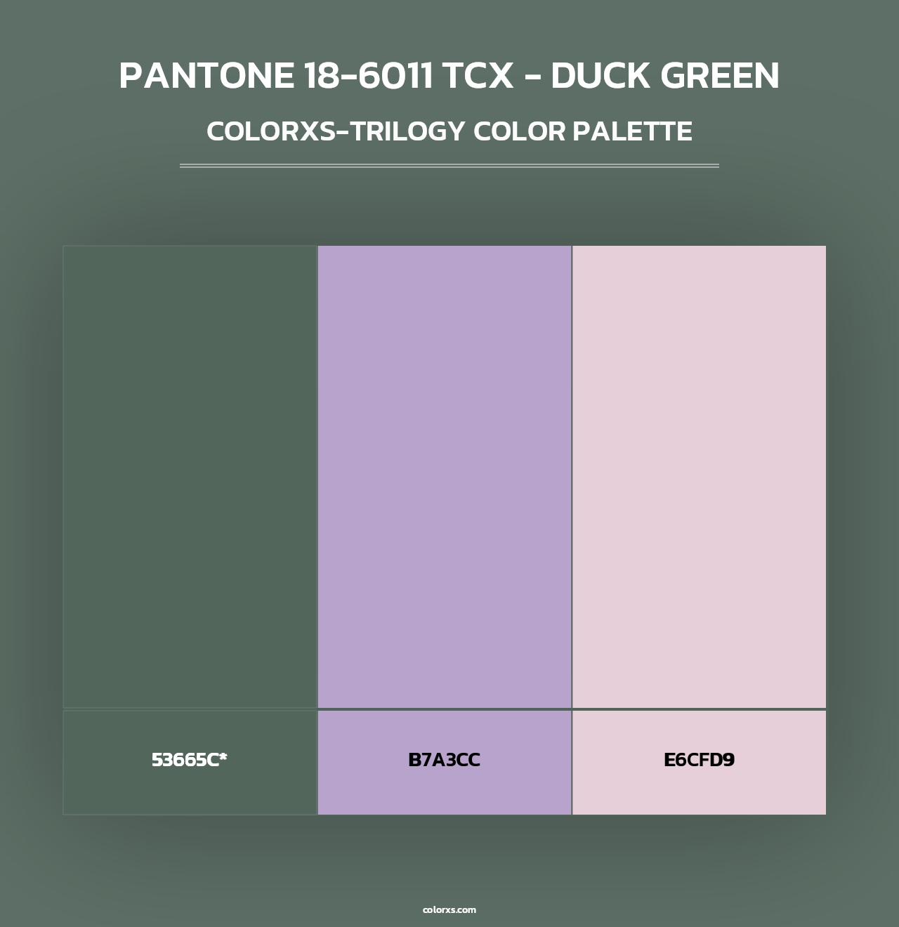 PANTONE 18-6011 TCX - Duck Green - Colorxs Trilogy Palette