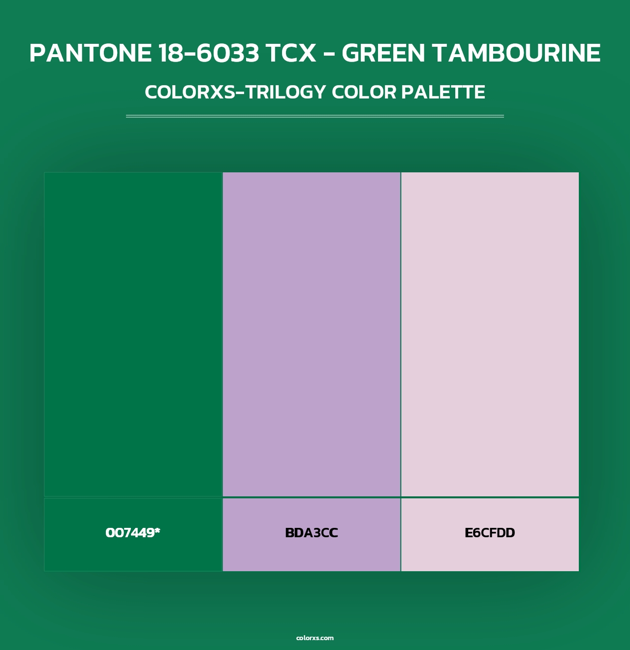 PANTONE 18-6033 TCX - Green Tambourine - Colorxs Trilogy Palette