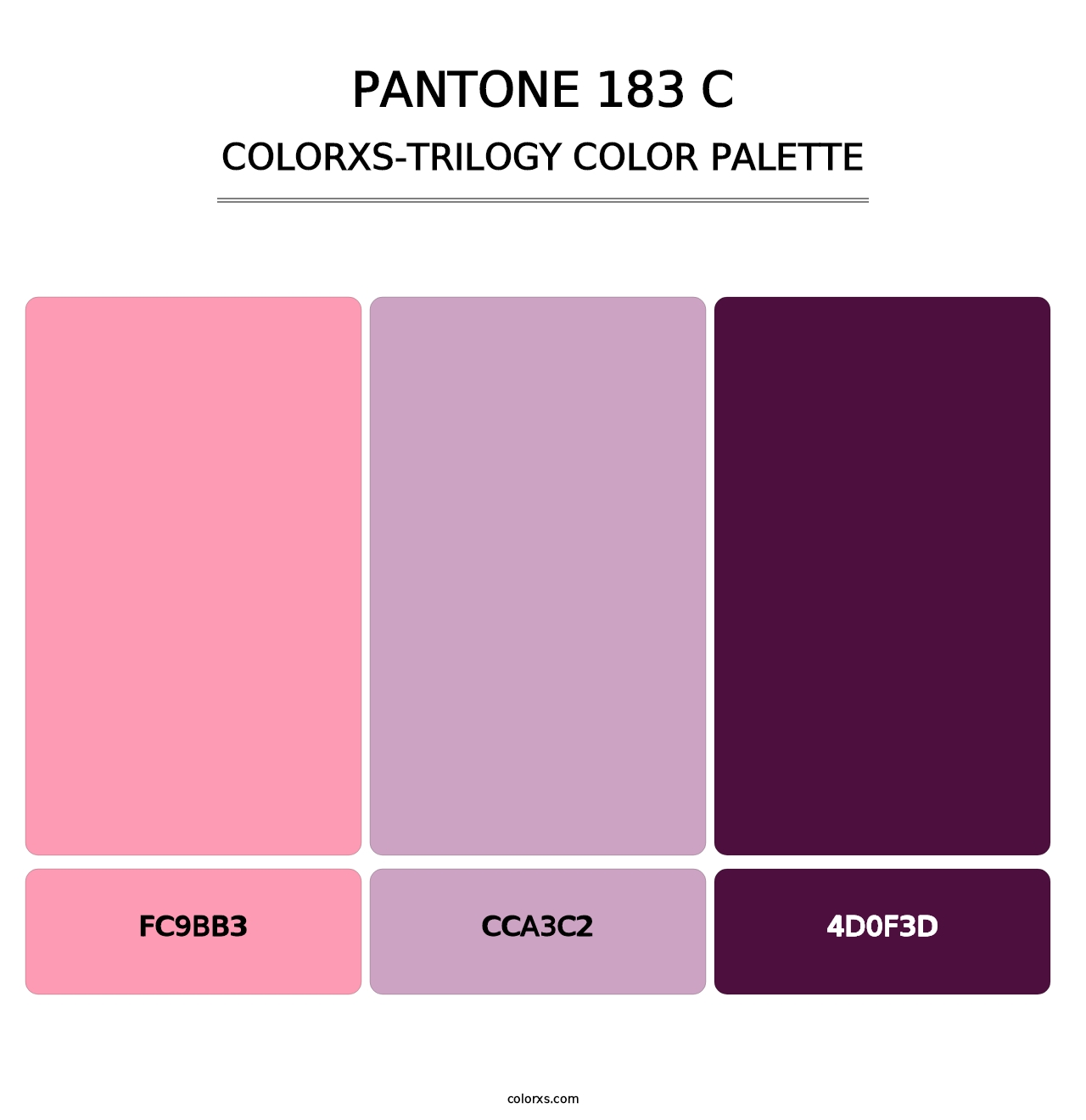 PANTONE 183 C - Colorxs Trilogy Palette