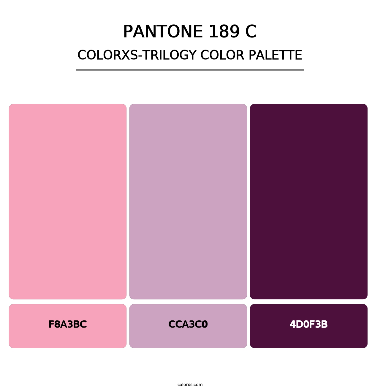 PANTONE 189 C - Colorxs Trilogy Palette