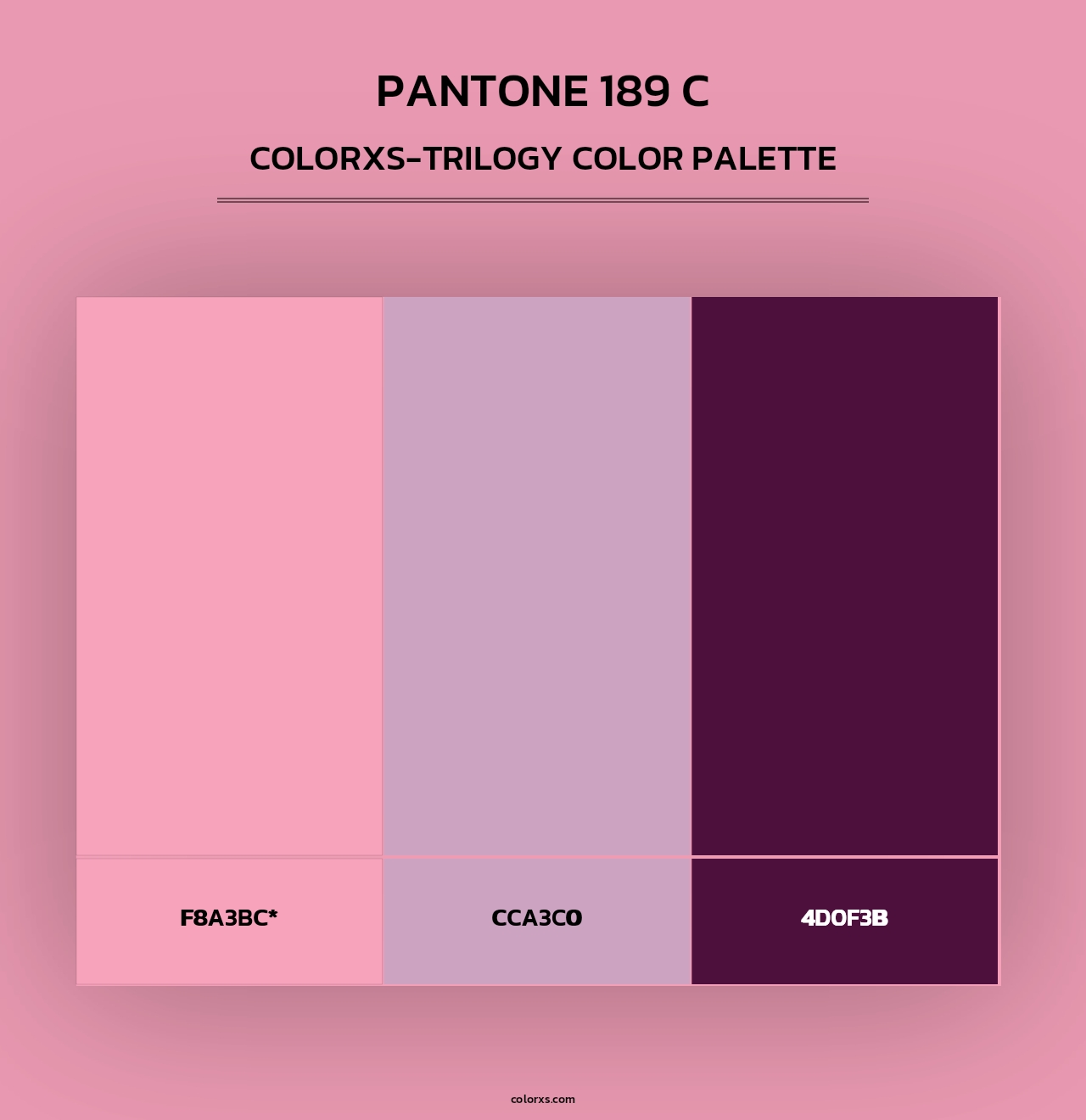 PANTONE 189 C - Colorxs Trilogy Palette