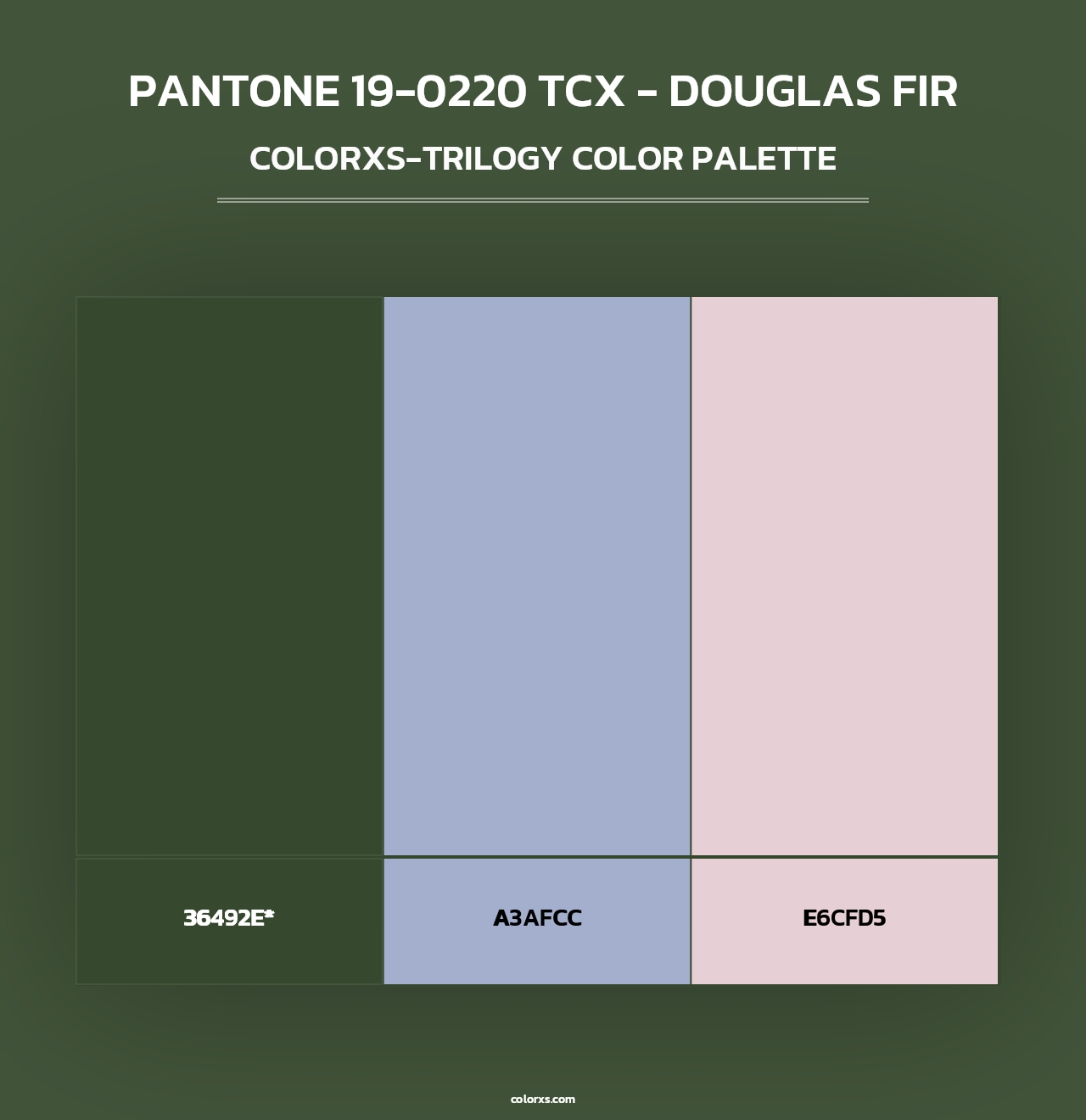PANTONE 19-0220 TCX - Douglas Fir - Colorxs Trilogy Palette