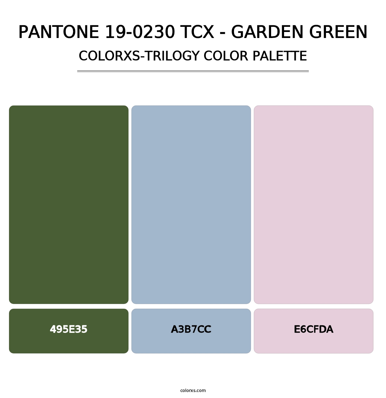 PANTONE 19-0230 TCX - Garden Green - Colorxs Trilogy Palette