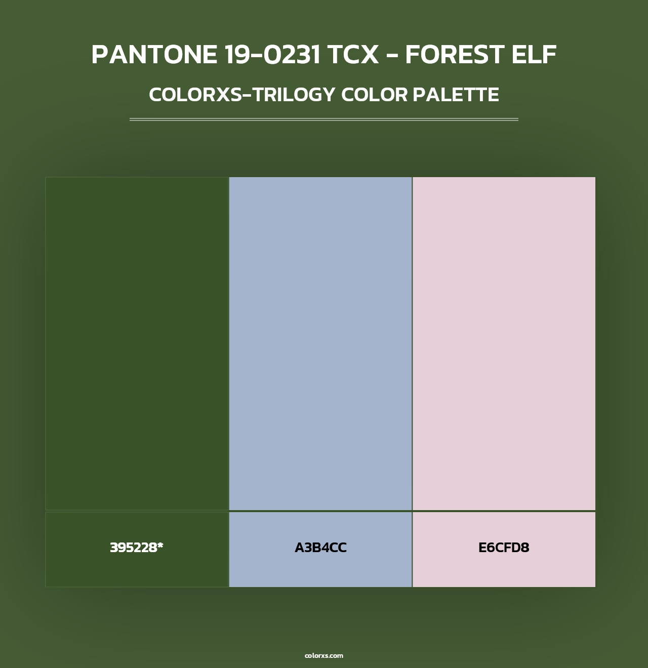 PANTONE 19-0231 TCX - Forest Elf - Colorxs Trilogy Palette