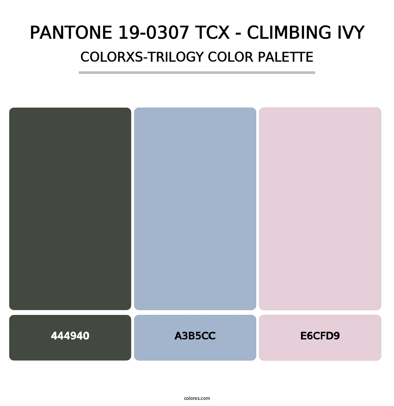 PANTONE 19-0307 TCX - Climbing Ivy - Colorxs Trilogy Palette