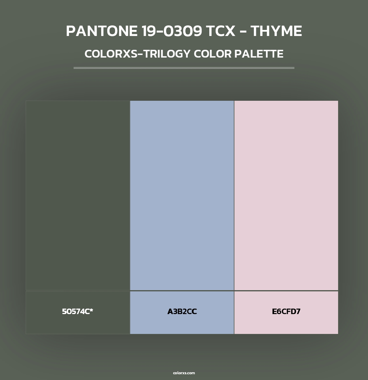 PANTONE 19-0309 TCX - Thyme - Colorxs Trilogy Palette
