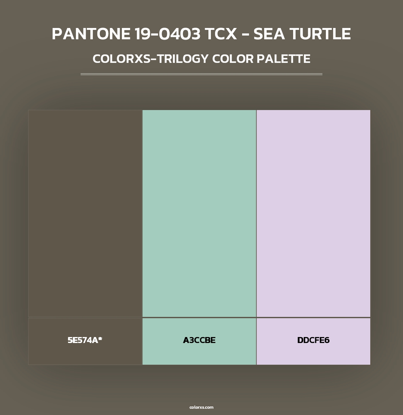 PANTONE 19-0403 TCX - Sea Turtle - Colorxs Trilogy Palette