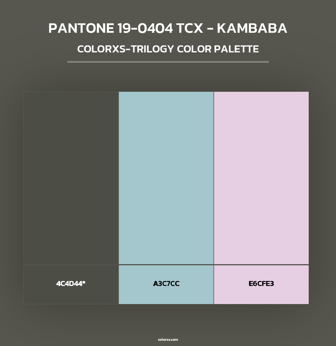 PANTONE 19-0404 TCX - Kambaba - Colorxs Trilogy Palette