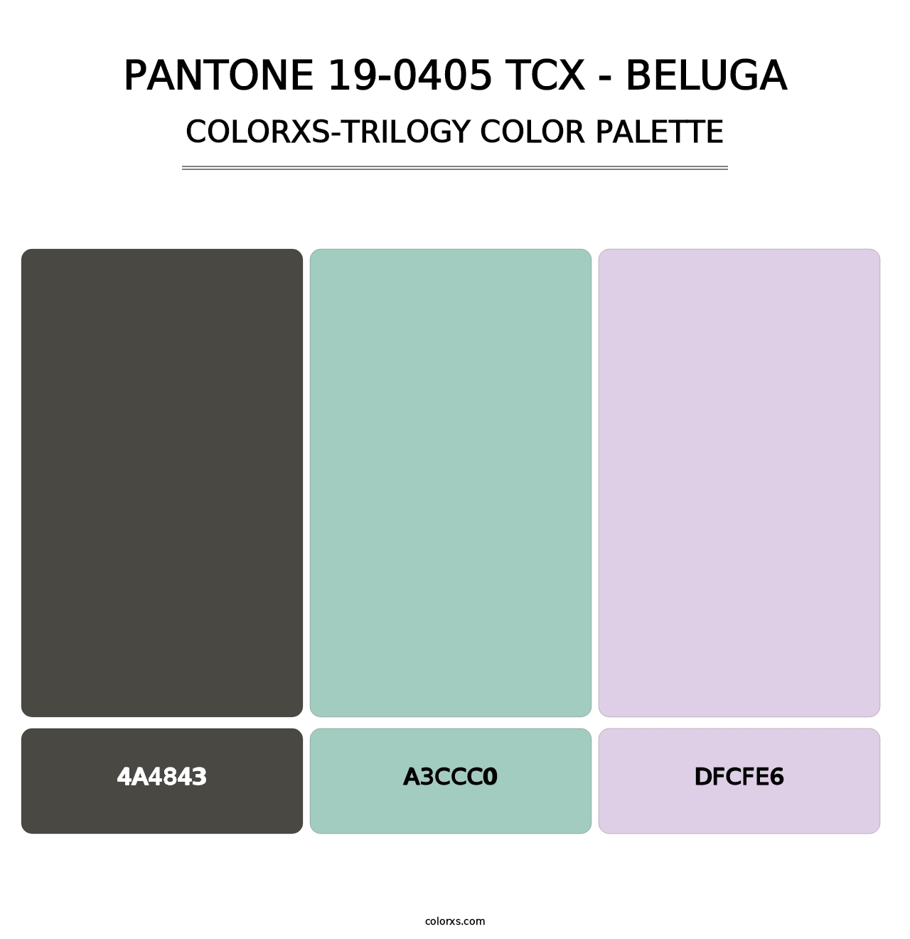 PANTONE 19-0405 TCX - Beluga - Colorxs Trilogy Palette