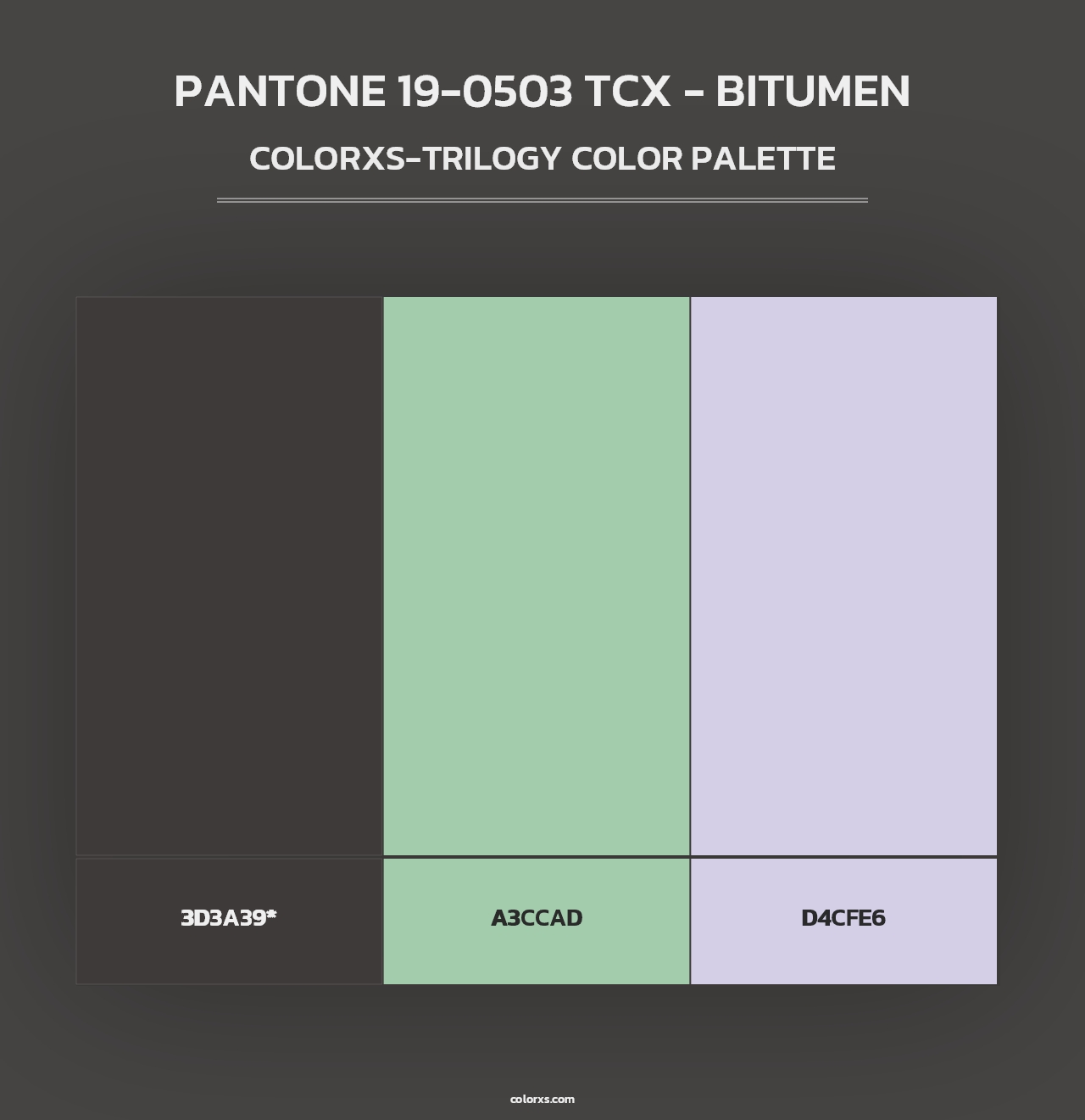 PANTONE 19-0503 TCX - Bitumen - Colorxs Trilogy Palette