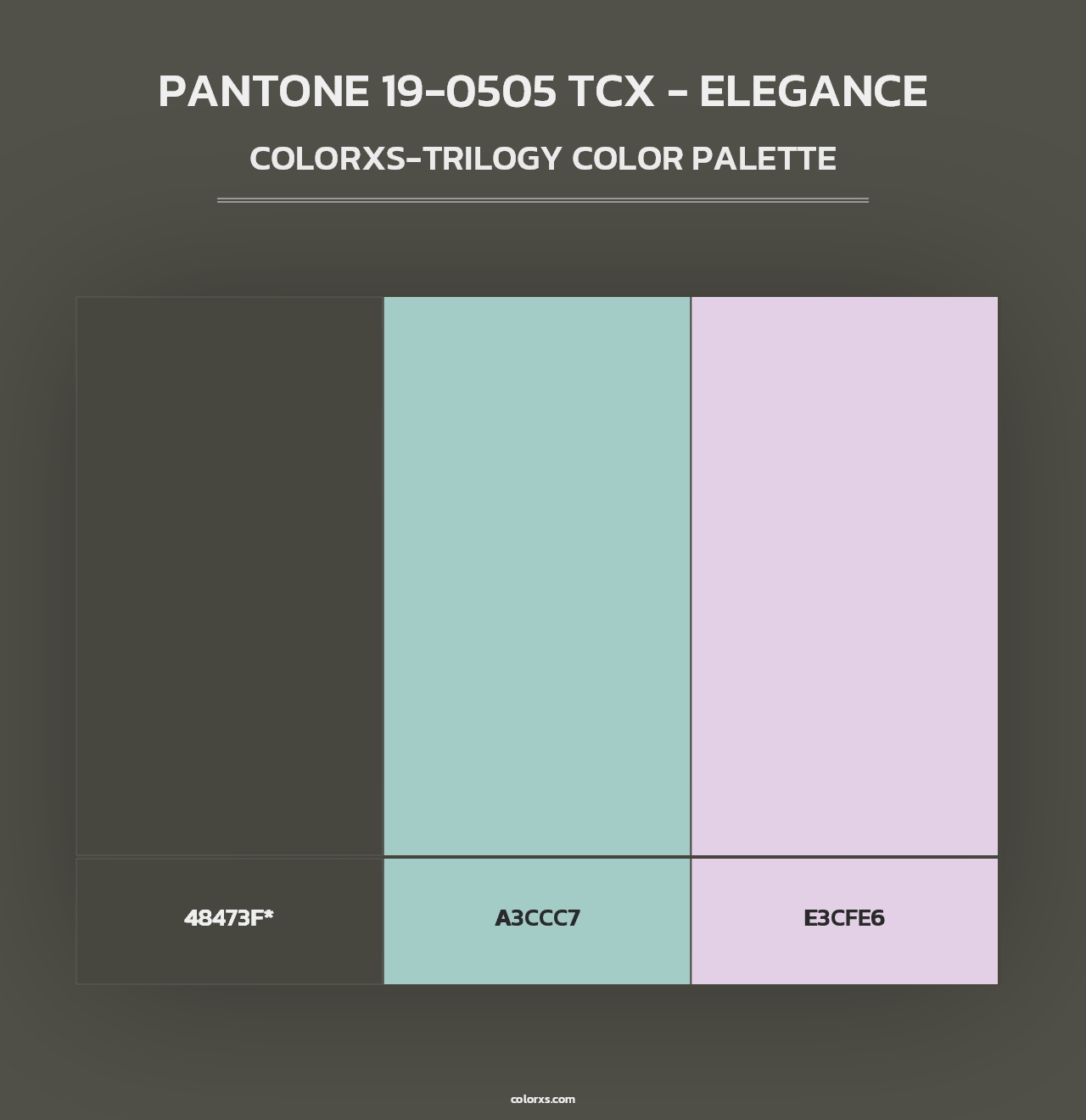 PANTONE 19-0505 TCX - Elegance - Colorxs Trilogy Palette