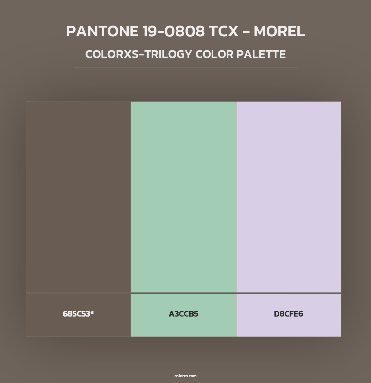PANTONE 19-0808 TCX - Morel - Colorxs Trilogy Palette