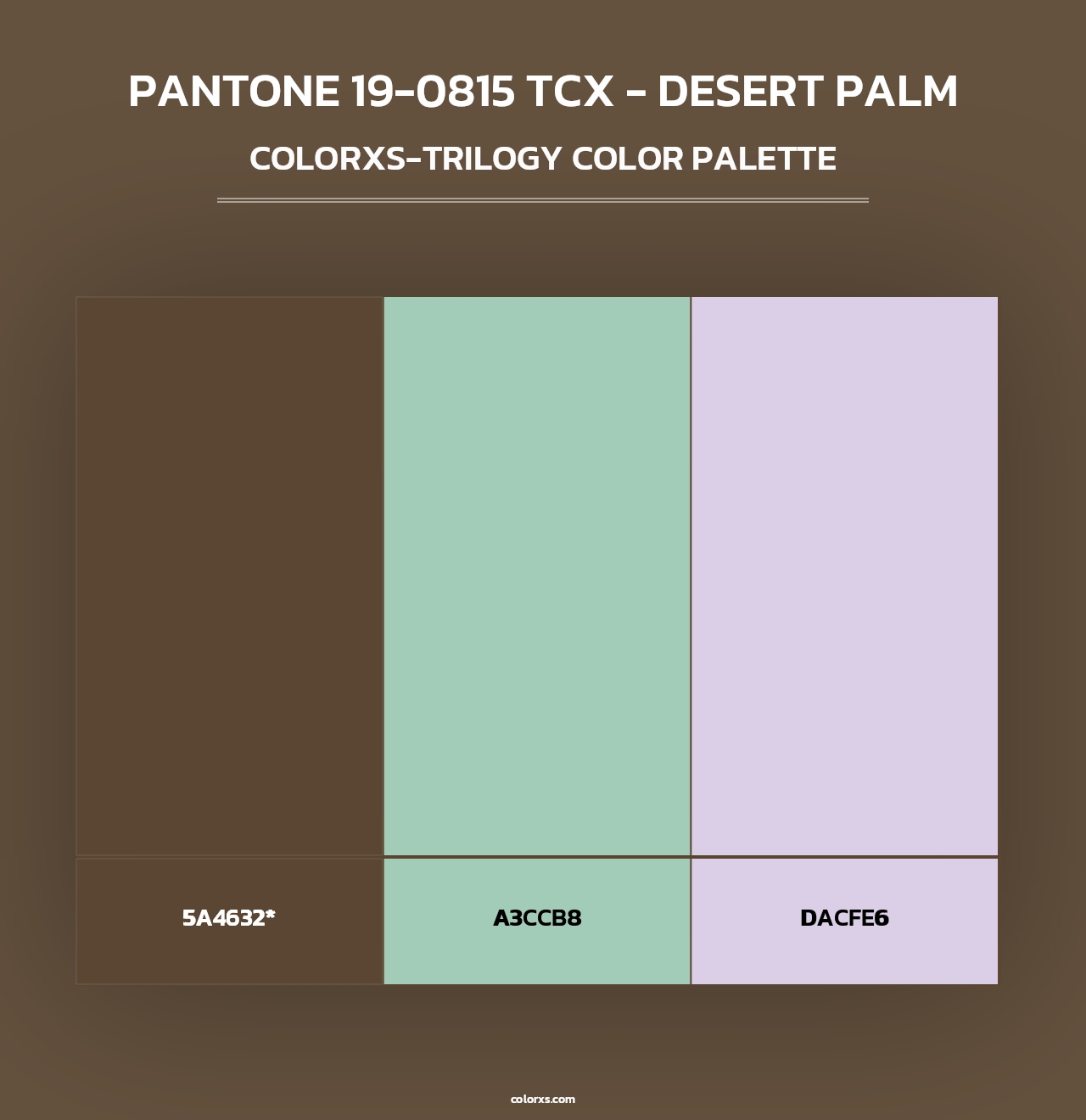 PANTONE 19-0815 TCX - Desert Palm - Colorxs Trilogy Palette