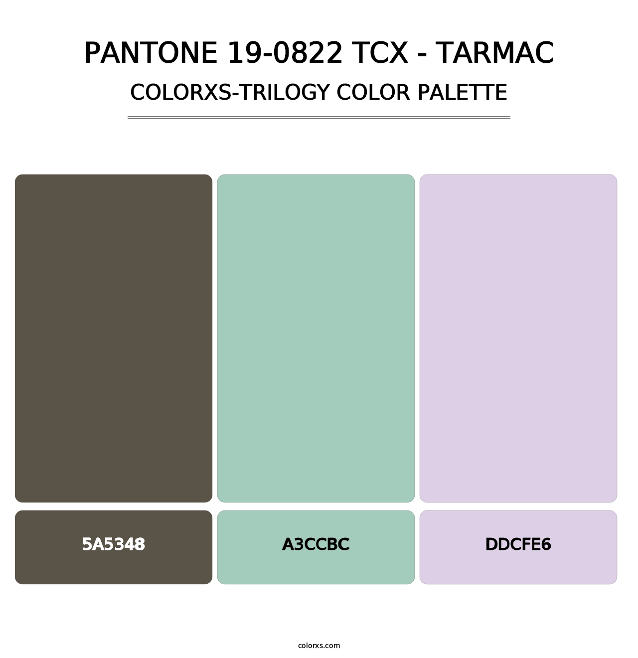 PANTONE 19-0822 TCX - Tarmac - Colorxs Trilogy Palette