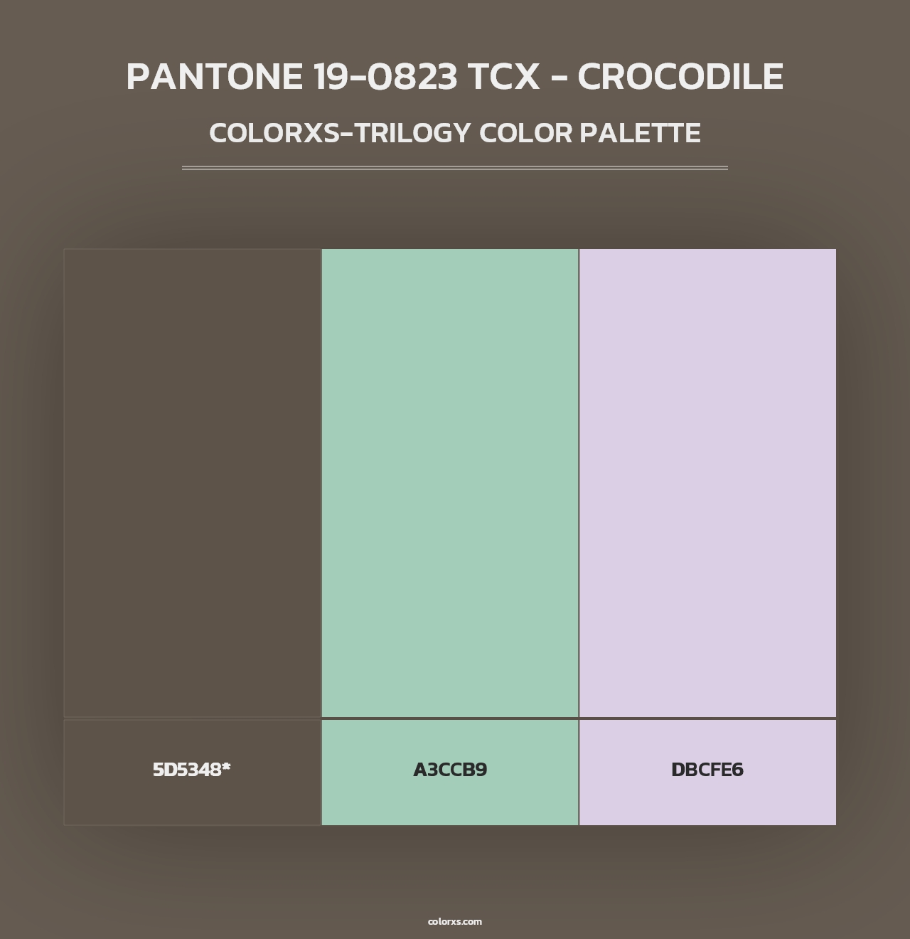 PANTONE 19-0823 TCX - Crocodile - Colorxs Trilogy Palette