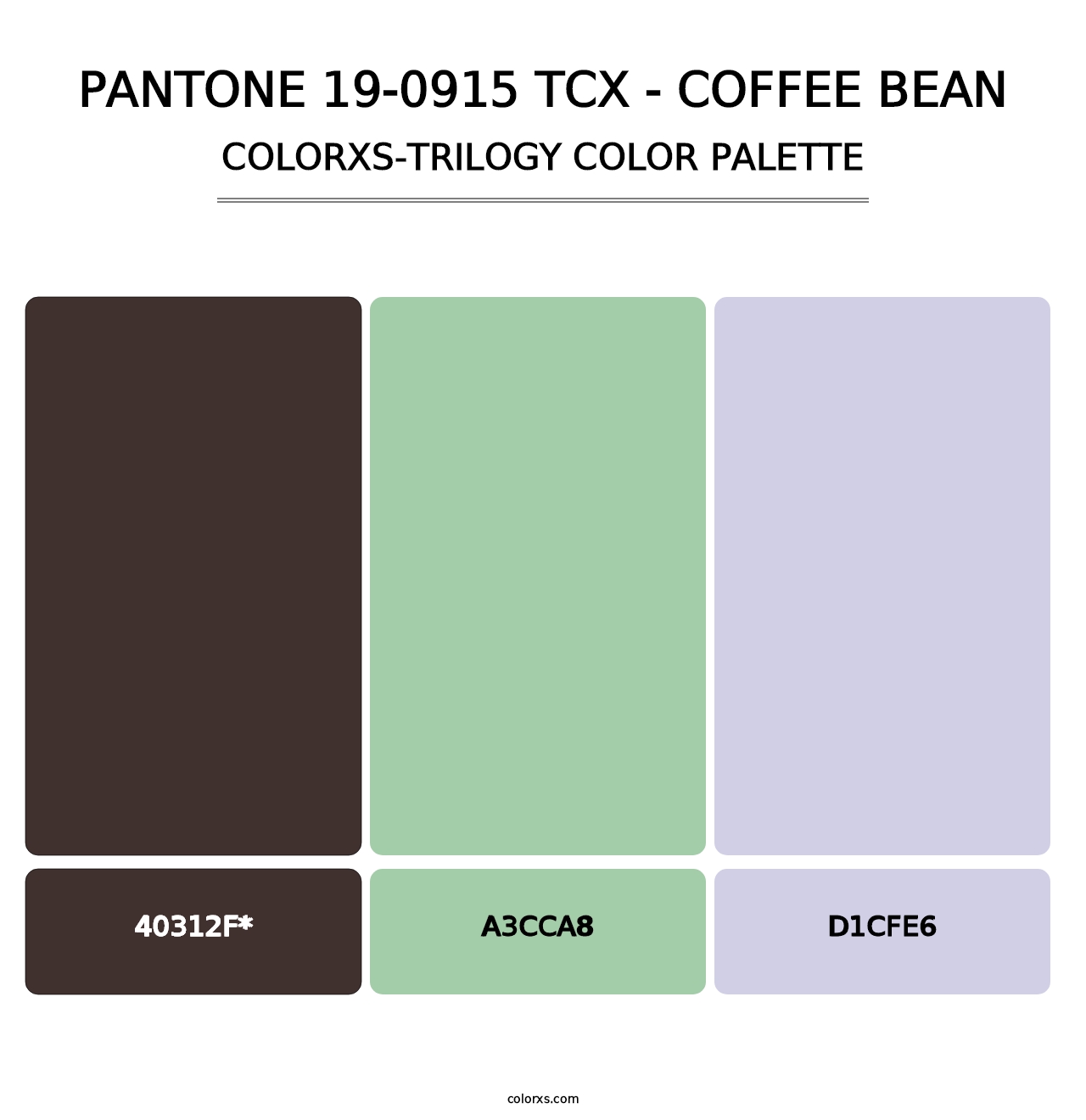 PANTONE 19-0915 TCX - Coffee Bean - Colorxs Trilogy Palette
