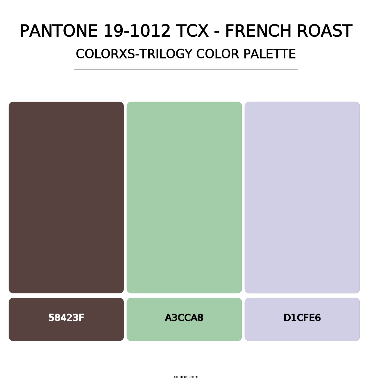 PANTONE 19-1012 TCX - French Roast - Colorxs Trilogy Palette