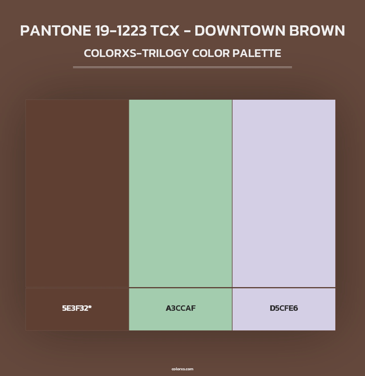 PANTONE 19-1223 TCX - Downtown Brown - Colorxs Trilogy Palette