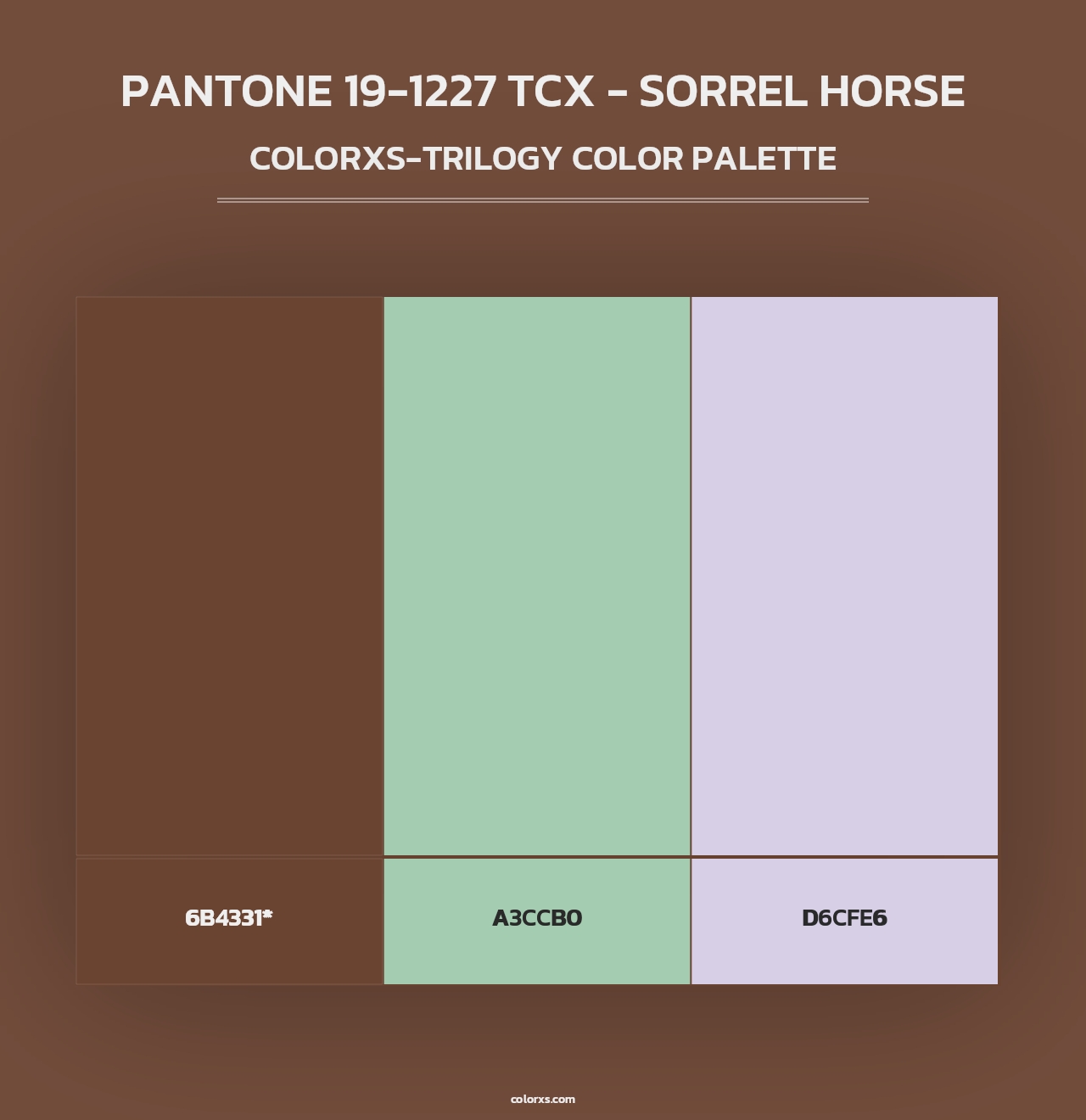 PANTONE 19-1227 TCX - Sorrel Horse - Colorxs Trilogy Palette