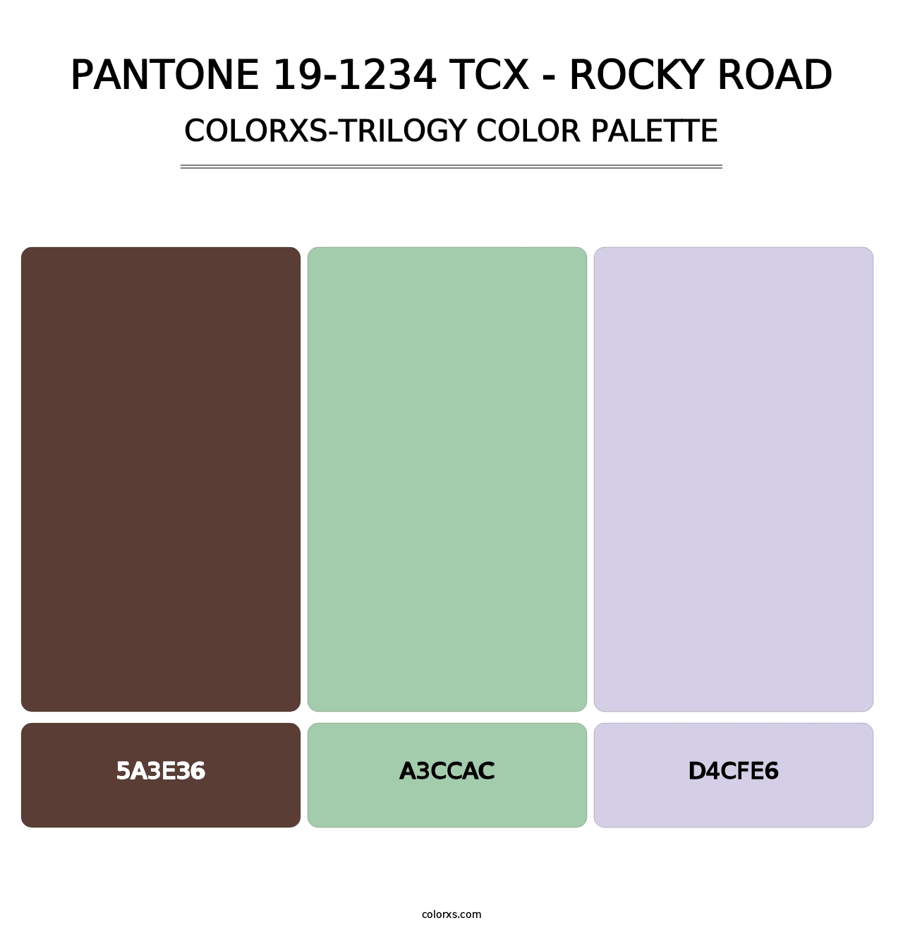 PANTONE 19-1234 TCX - Rocky Road - Colorxs Trilogy Palette