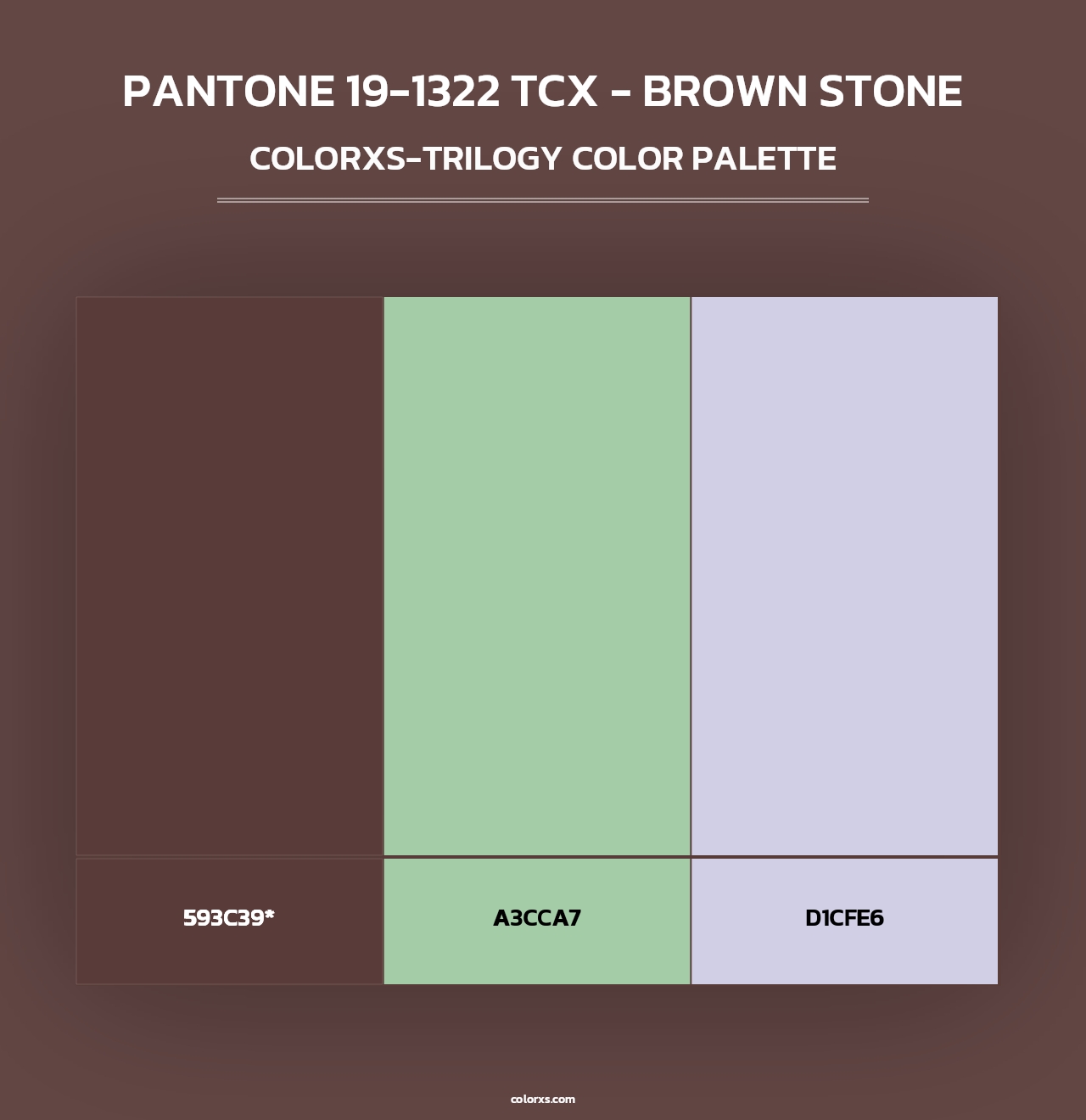 PANTONE 19-1322 TCX - Brown Stone - Colorxs Trilogy Palette