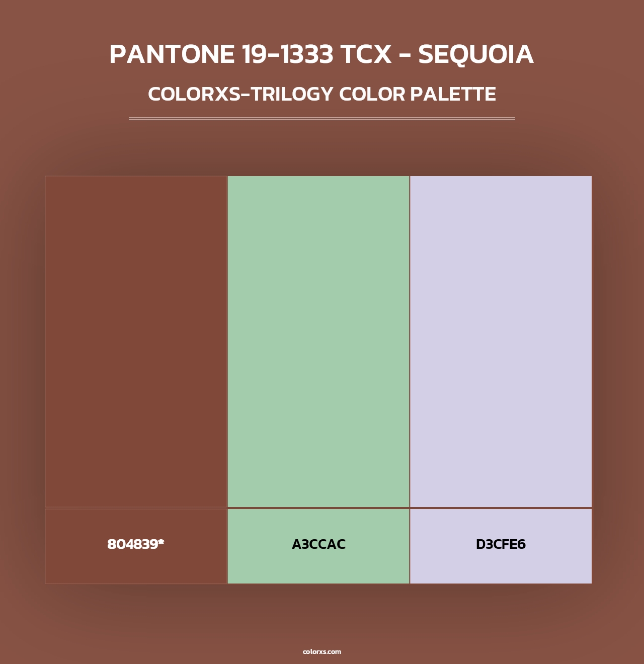 PANTONE 19-1333 TCX - Sequoia - Colorxs Trilogy Palette