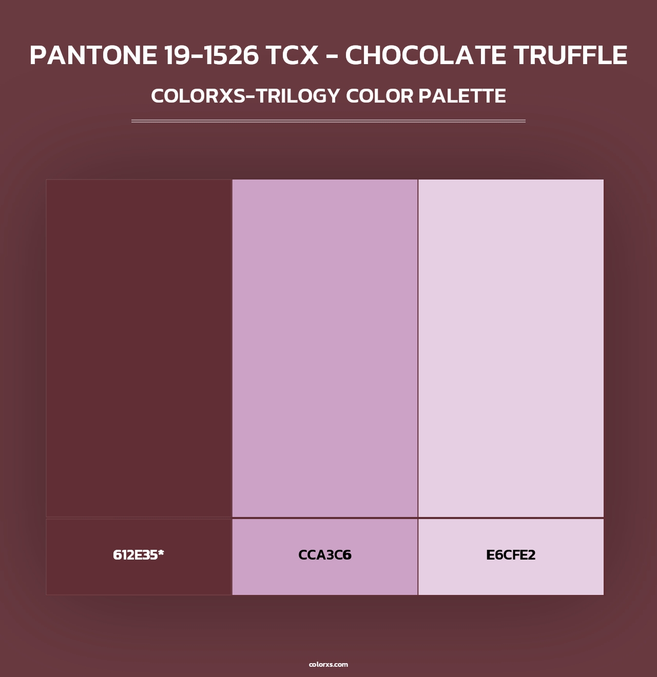 PANTONE 19-1526 TCX - Chocolate Truffle - Colorxs Trilogy Palette