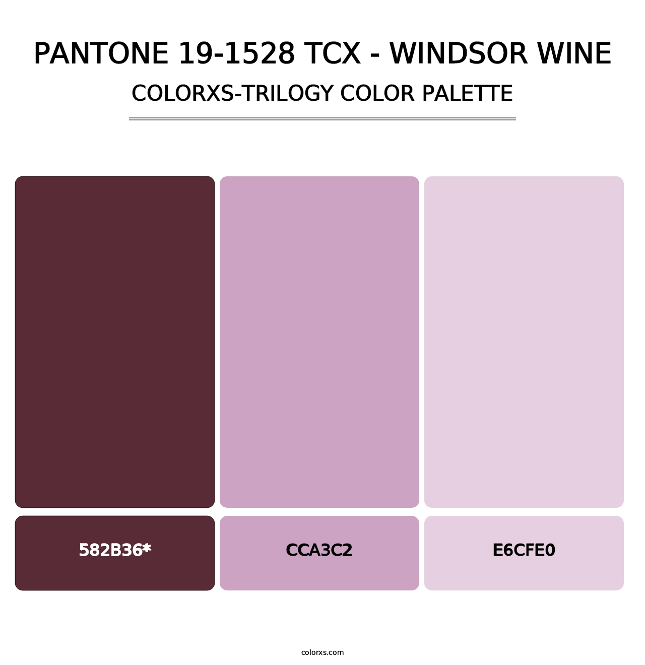 PANTONE 19-1528 TCX - Windsor Wine - Colorxs Trilogy Palette