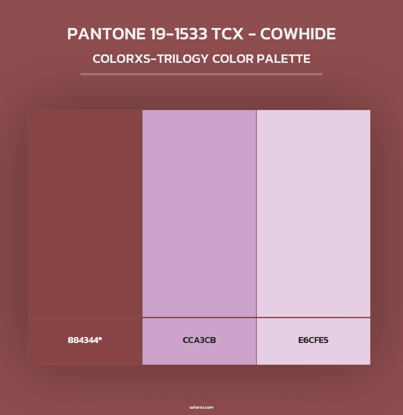 PANTONE 19-1533 TCX - Cowhide - Colorxs Trilogy Palette