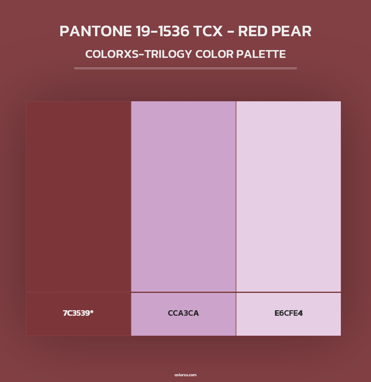 PANTONE 19-1536 TCX - Red Pear - Colorxs Trilogy Palette