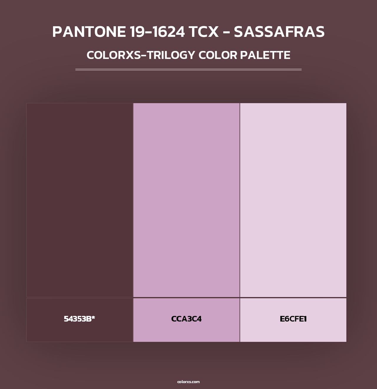 PANTONE 19-1624 TCX - Sassafras - Colorxs Trilogy Palette