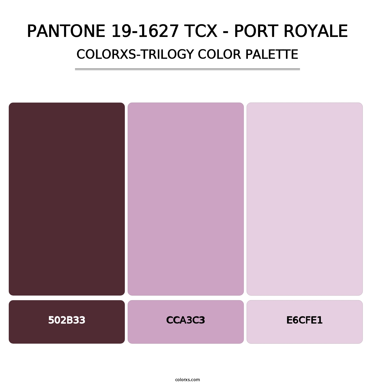 PANTONE 19-1627 TCX - Port Royale - Colorxs Trilogy Palette