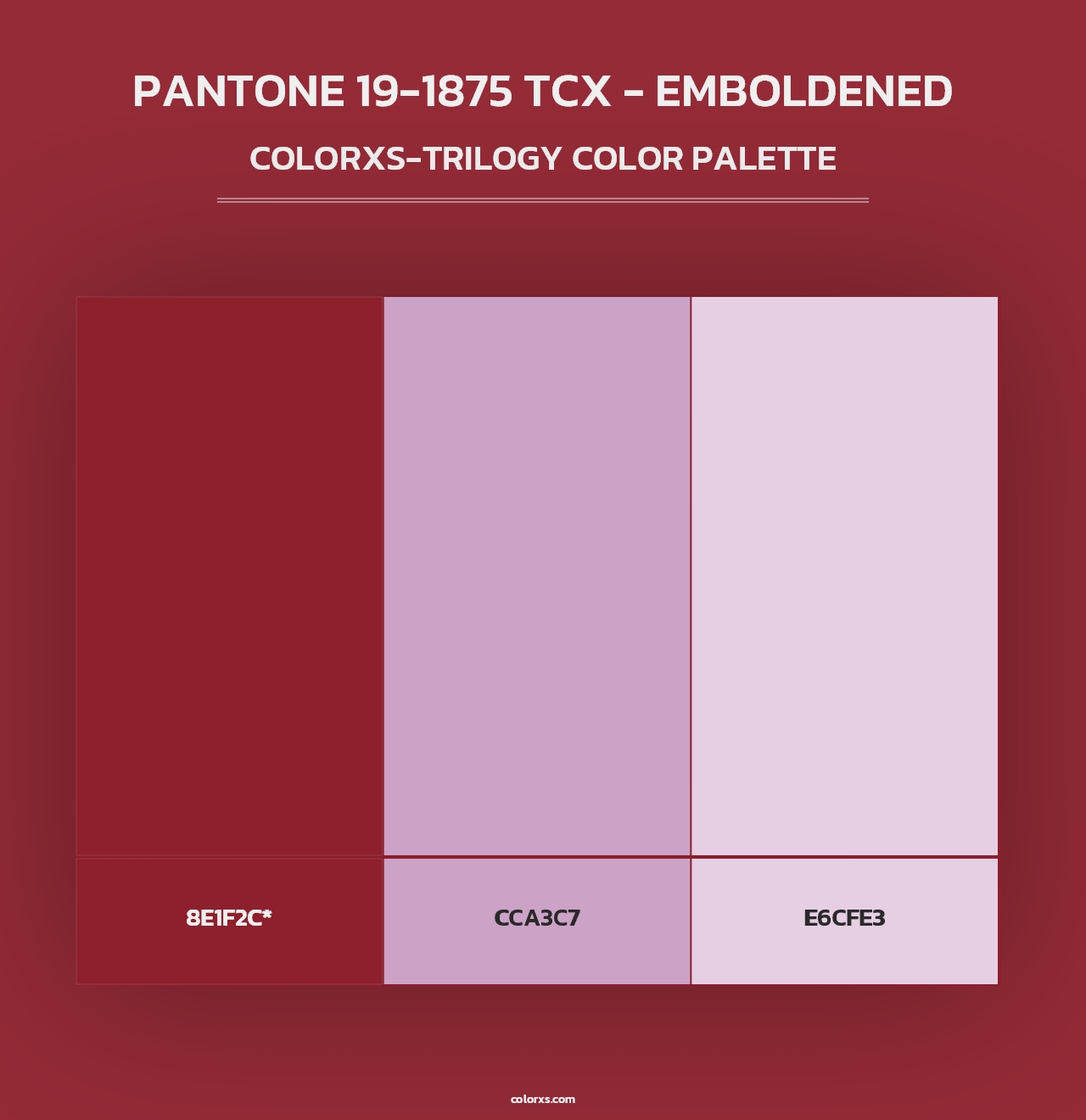 PANTONE 19-1875 TCX - Emboldened - Colorxs Trilogy Palette