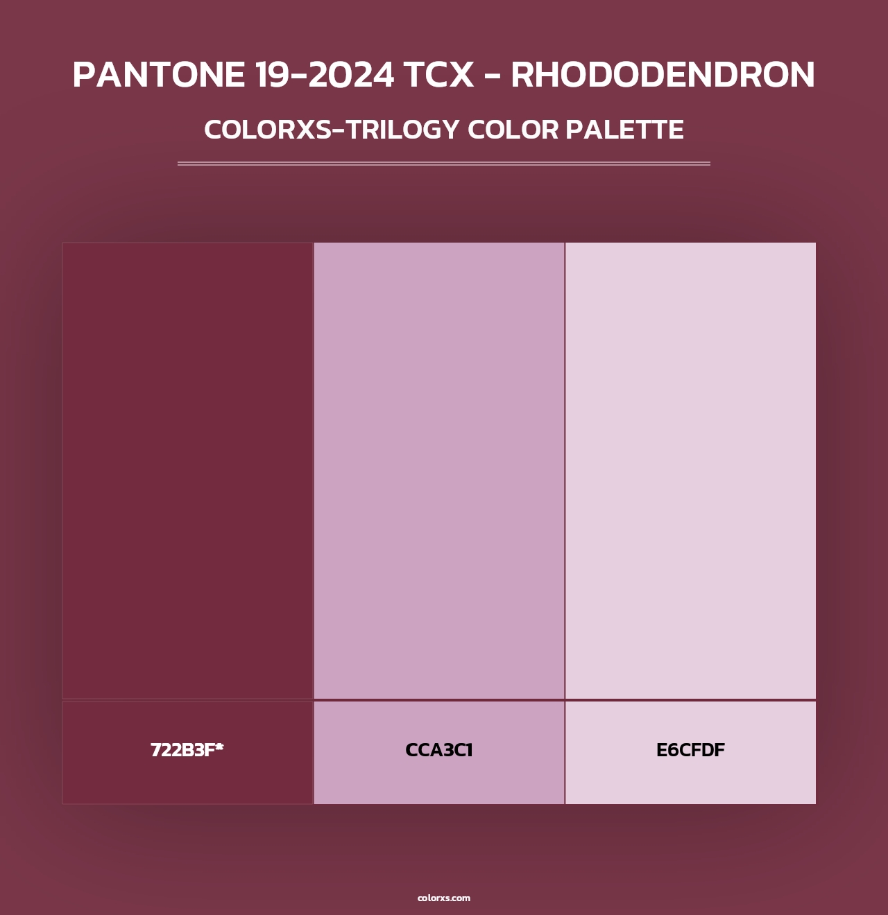 PANTONE 19-2024 TCX - Rhododendron - Colorxs Trilogy Palette
