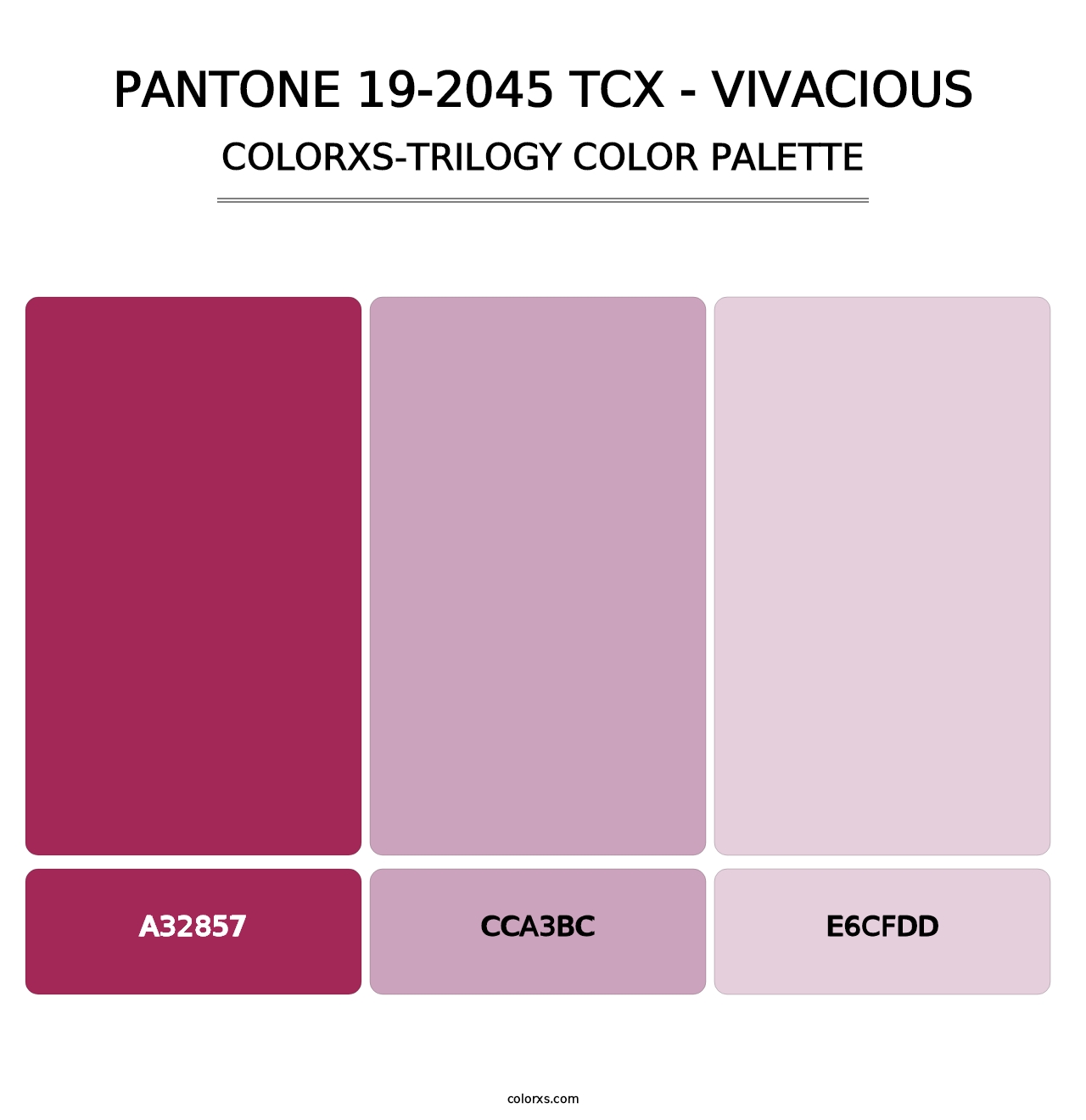 PANTONE 19-2045 TCX - Vivacious - Colorxs Trilogy Palette