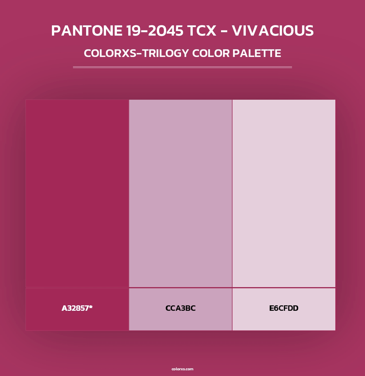 PANTONE 19-2045 TCX - Vivacious - Colorxs Trilogy Palette