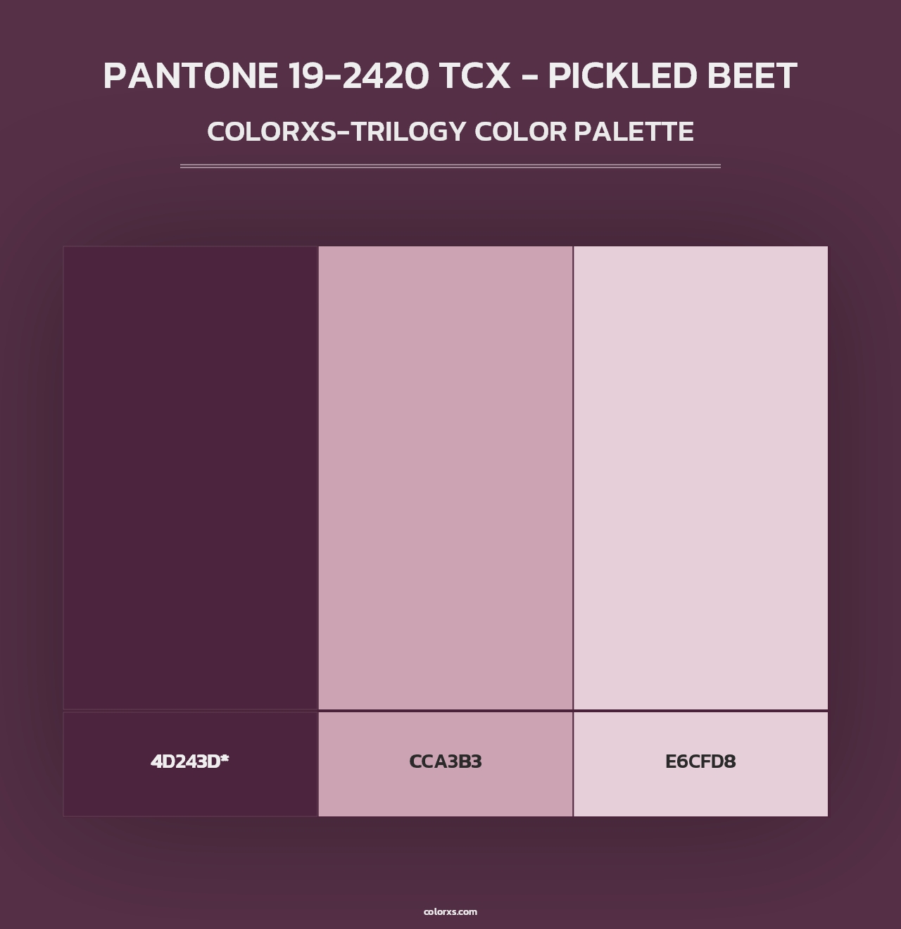 PANTONE 19-2420 TCX - Pickled Beet - Colorxs Trilogy Palette