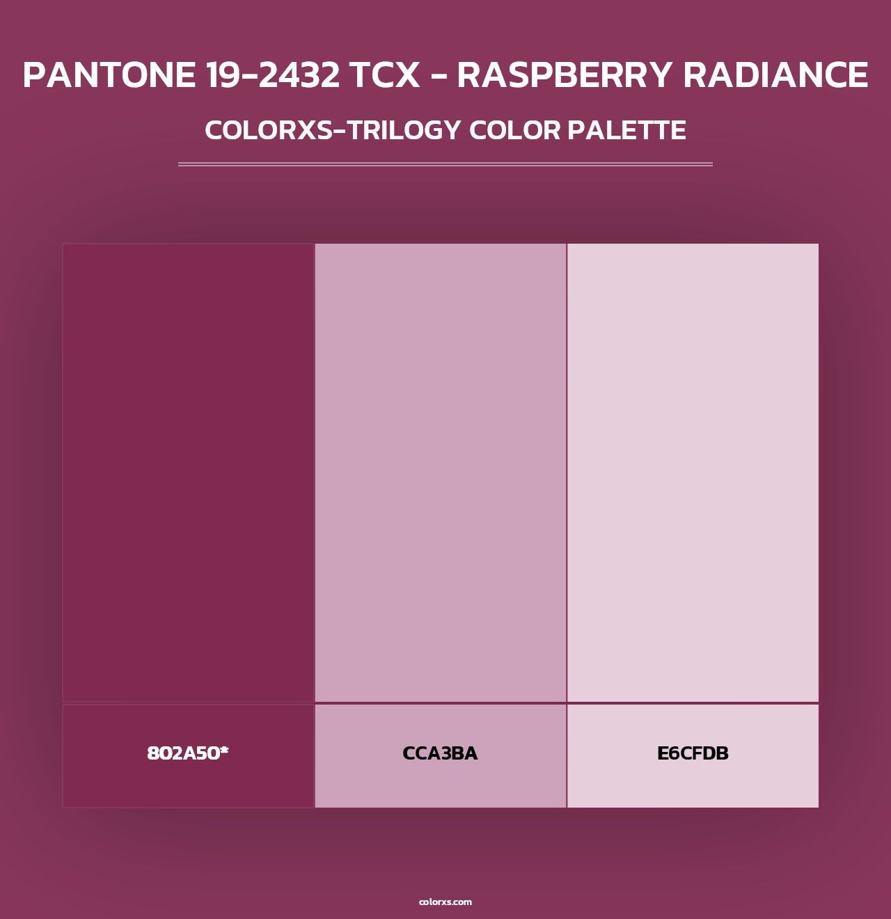 PANTONE 19-2432 TCX - Raspberry Radiance - Colorxs Trilogy Palette