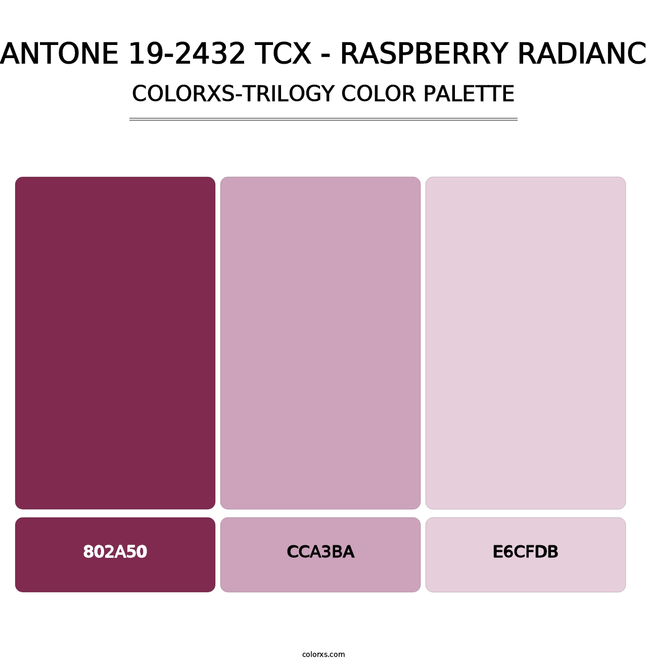 PANTONE 19-2432 TCX - Raspberry Radiance - Colorxs Trilogy Palette