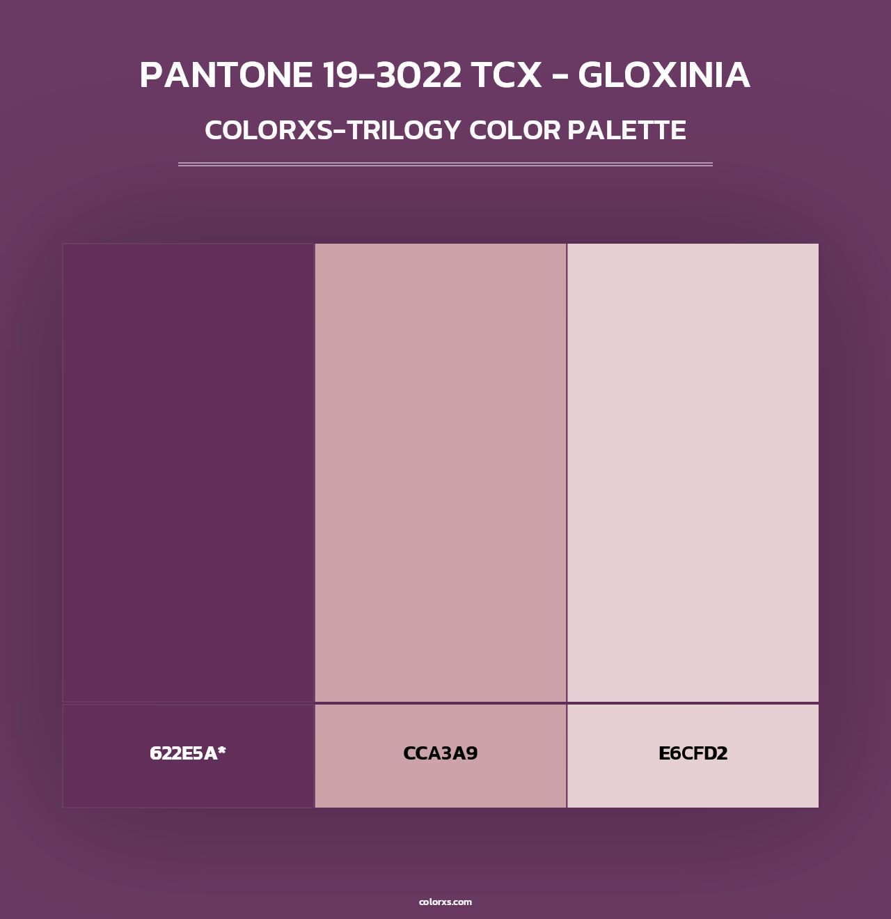 PANTONE 19-3022 TCX - Gloxinia - Colorxs Trilogy Palette