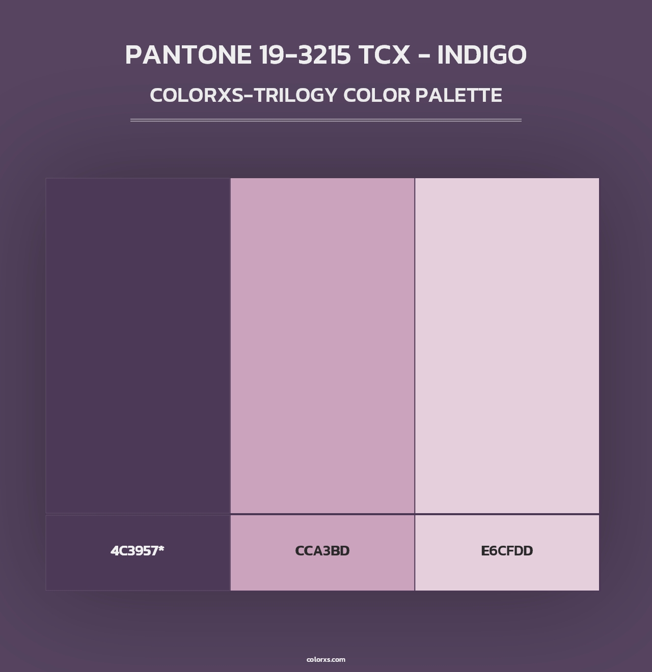 PANTONE 19-3215 TCX - Indigo - Colorxs Trilogy Palette