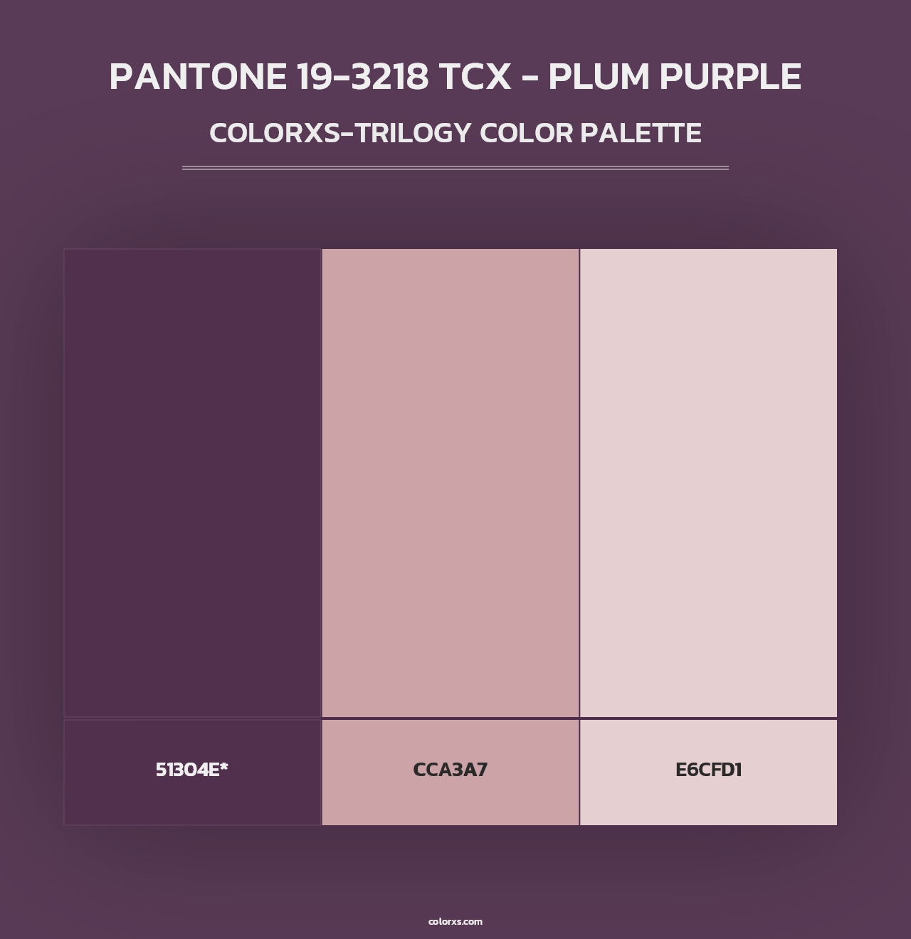 PANTONE 19-3218 TCX - Plum Purple - Colorxs Trilogy Palette