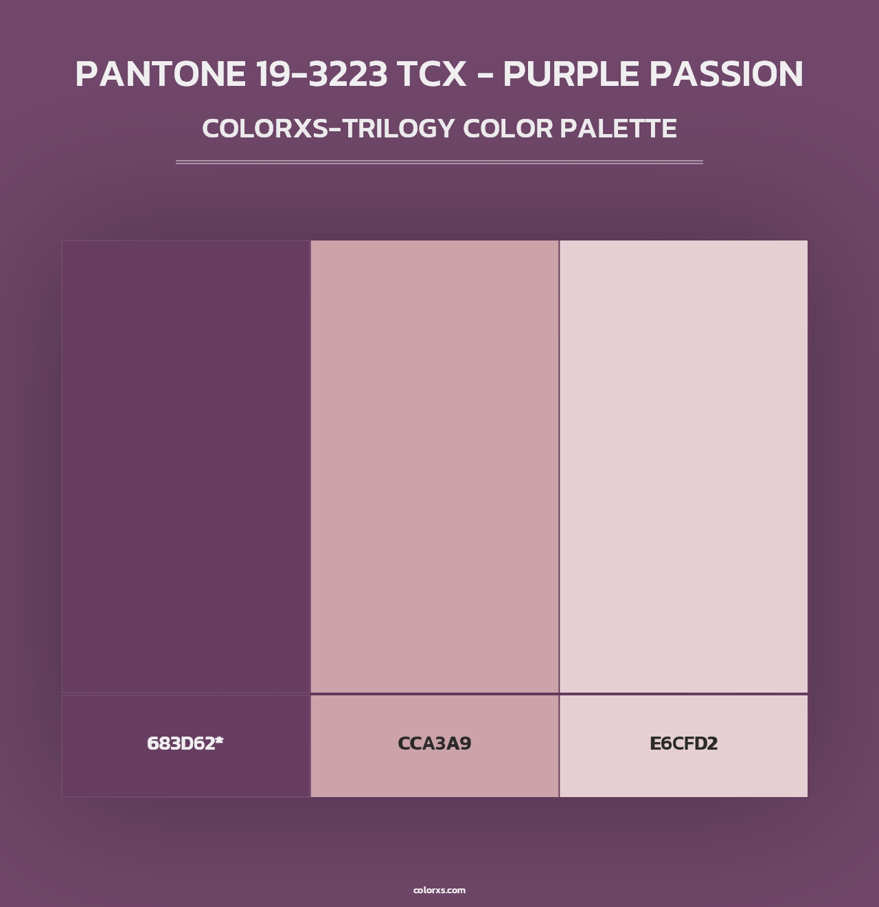 PANTONE 19-3223 TCX - Purple Passion - Colorxs Trilogy Palette